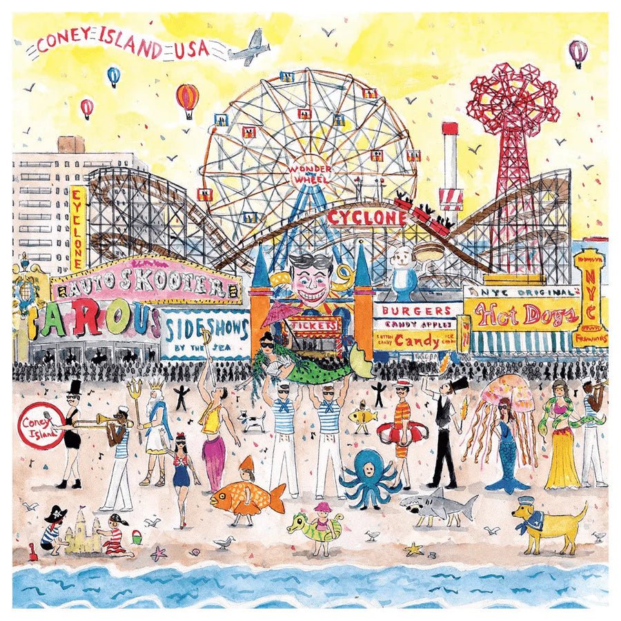 Michael Storrings Summer at the Amusement Park 500 Piece Jigsaw Puzzle by Galison - Galison - Jigsaw Puzzles - The Puzzle Center