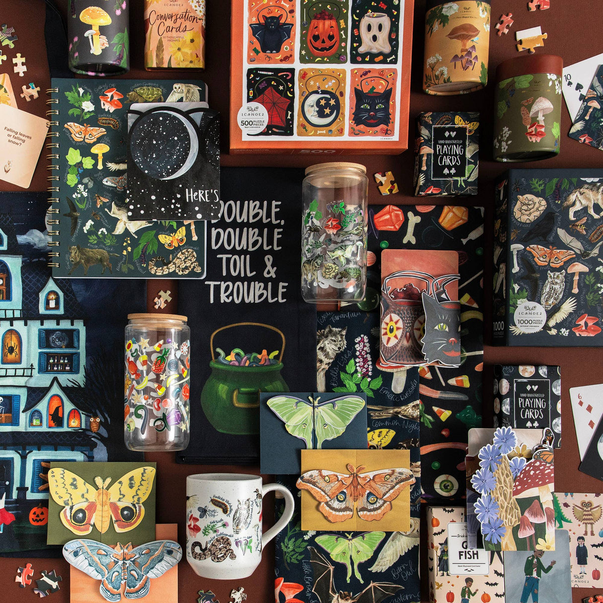 Midnight Flora & Fauna 1000 Piece Jigsaw Puzzle | 1Canoe2 - Jigsaw Puzzles - The Puzzle Center