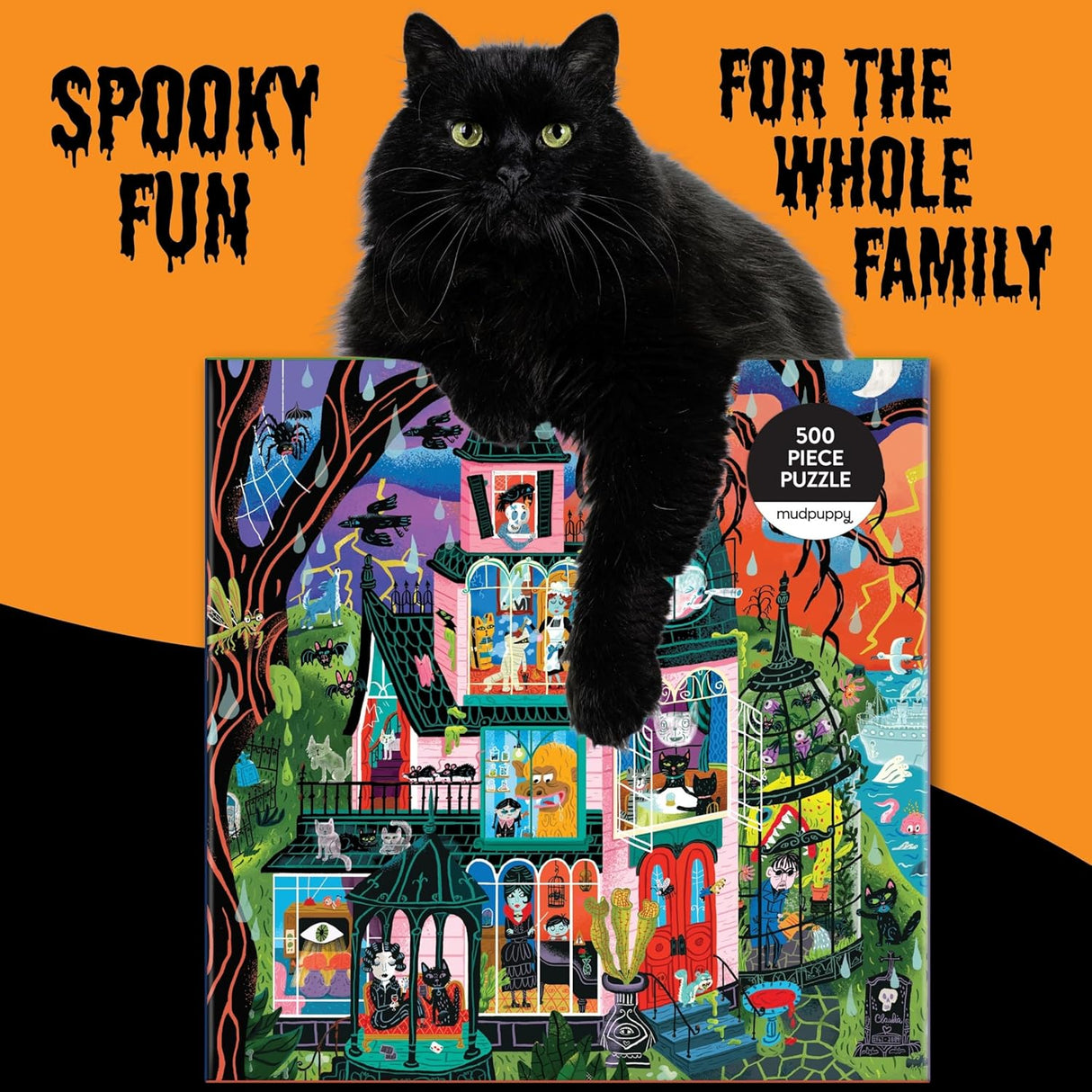 Monster Mansion 500 Piece Jigsaw Puzzle | Mudpuppy - Jigsaw Puzzles - The Puzzle Center