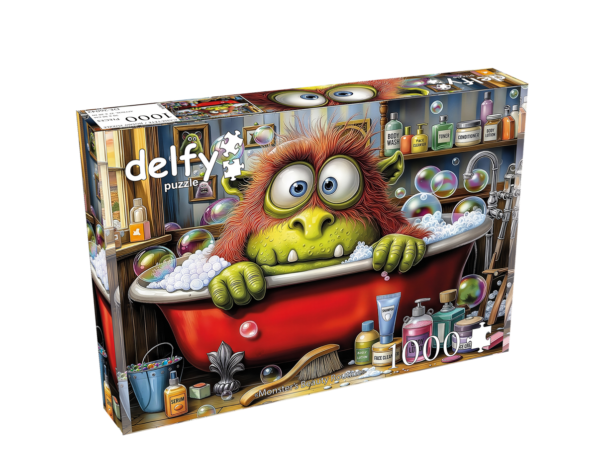 Monster's Beauty Routine 1000 Piece Jigsaw Puzzle | Delfy - Jigsaw Puzzles - The Puzzle Center