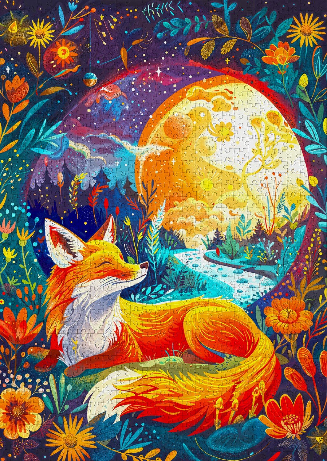 Moon Fox 1000 Piece Jigsaw Puzzle | Enjoy Puzzles - Jigsaw Puzzles - The Puzzle Center