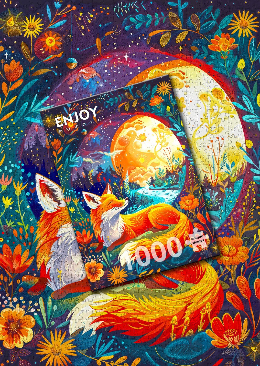 Moon Fox 1000 Piece Jigsaw Puzzle | Enjoy Puzzles - Jigsaw Puzzles - The Puzzle Center