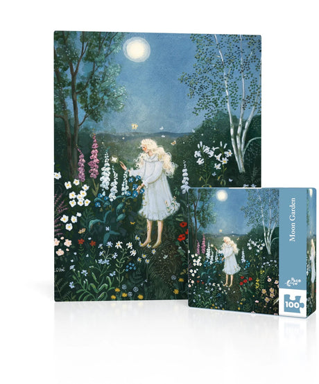 Moon Garden 100 Piece Mini Jigsaw Puzzle | New York Puzzle Company - Mini Jigsaw Puzzles - The Puzzle Center