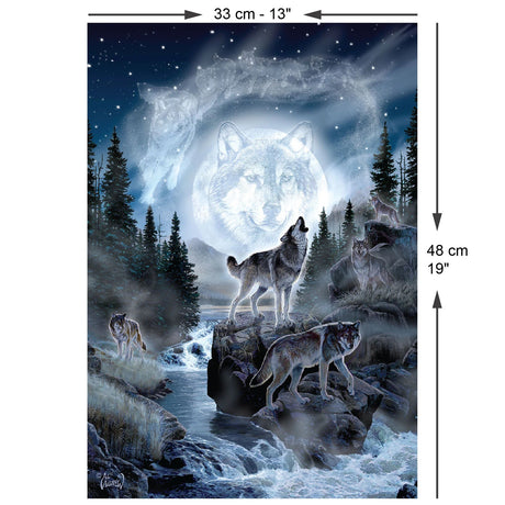 Moon Wolf 500 Piece Jigsaw Puzzle | Anatolian - Jigsaw Puzzles - The Puzzle Center