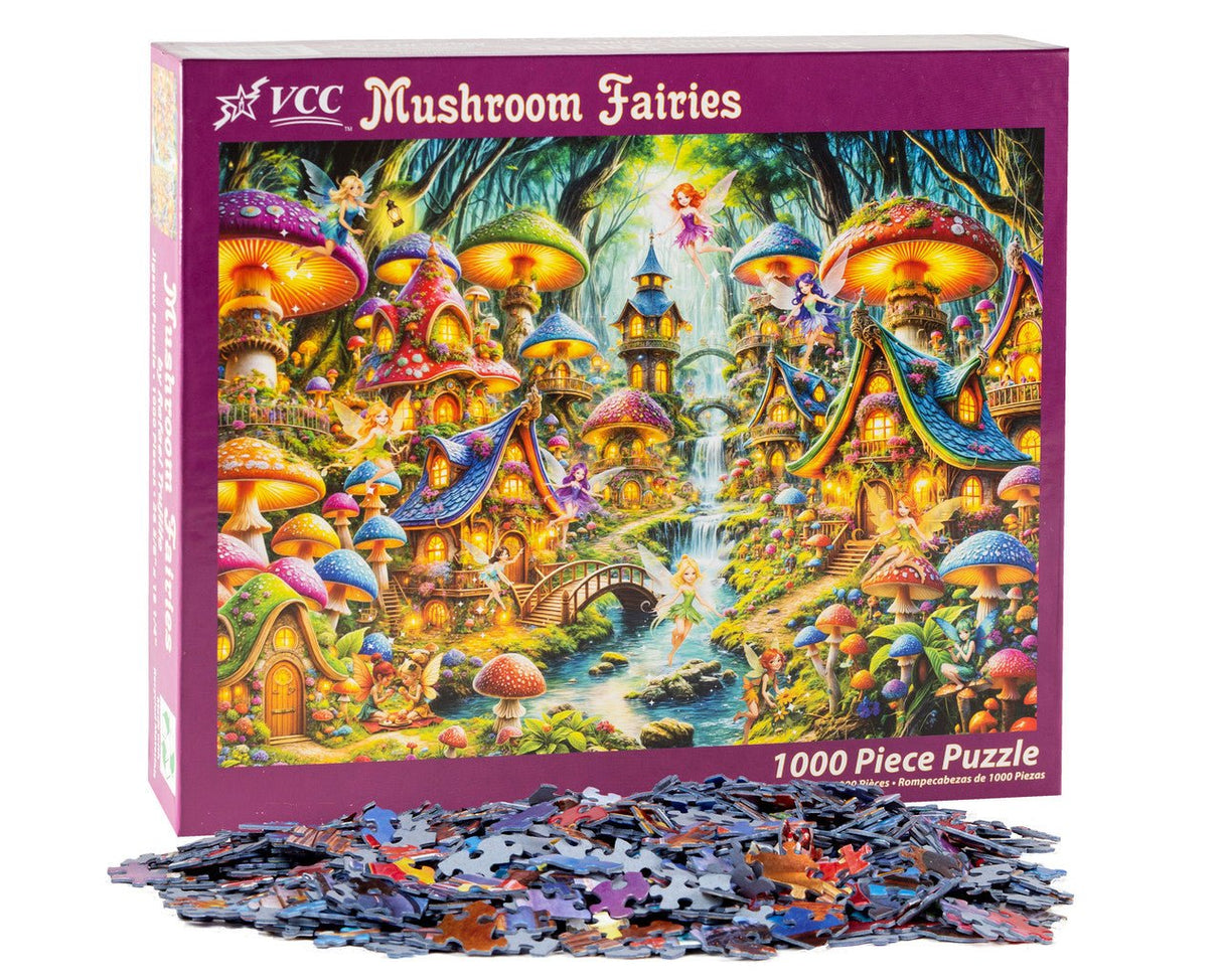 Mushroom Fairies 1000 Piece Jigsaw Puzzle | Vermont Christmas Co - Jigsaw Puzzles - The Puzzle Center