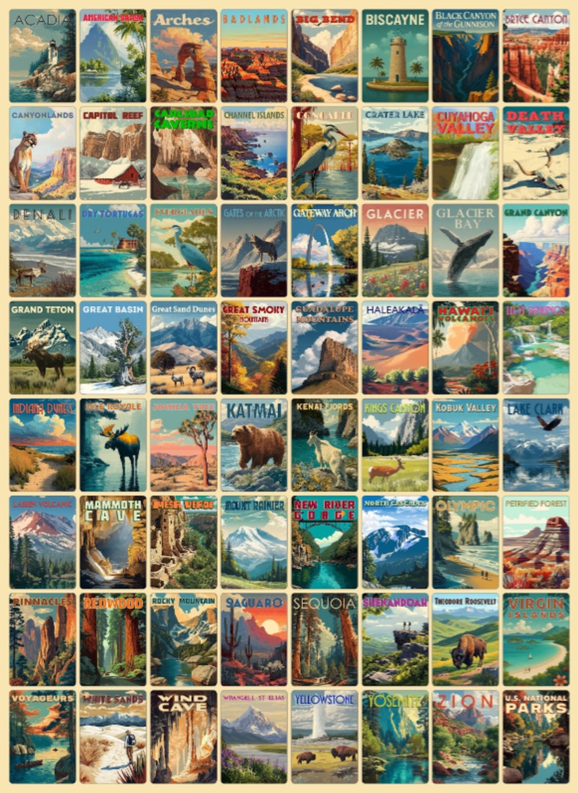 National Parks 1000 Piece Jigsaw Puzzle | Final Piece Puzzles - Jigsaw Puzzles - The Puzzle Center