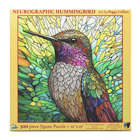 Neurographic Hummingbird 500 Piece Jigsaw Puzzle | SunsOut - Jigsaw Puzzles - The Puzzle Center