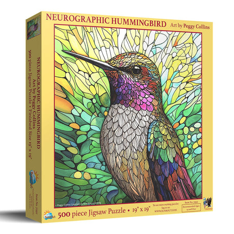 Neurographic Hummingbird 500 Piece Jigsaw Puzzle | SunsOut - Jigsaw Puzzles - The Puzzle Center