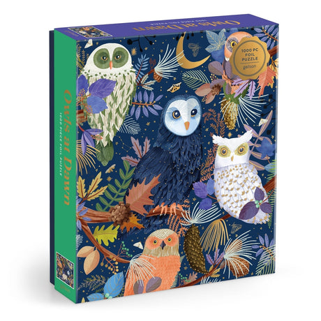Owls At Dawn 1000 Piece Foil Jigsaw Puzzle | Galison - Jigsaw Puzzles - The Puzzle Center
