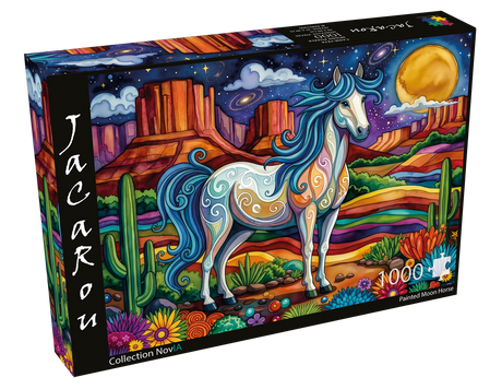 Painted Moon Horse 1000 Piece Jigsaw Puzzle | JaCaRou - Jigsaw Puzzles - The Puzzle Center