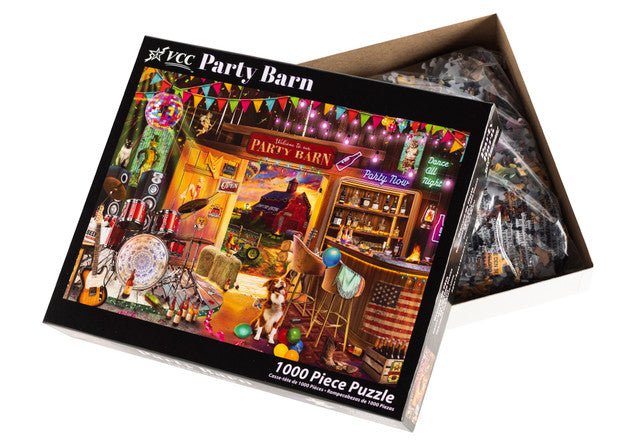 Party Barn 1000 Piece Jigsaw Puzzle | Vermont Christmas Co - Jigsaw Puzzles - The Puzzle Center