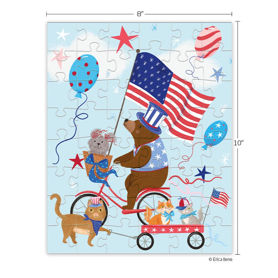 Paws & Stripes 48 Piece Jigsaw Puzzle | WerkShoppe - Mini Jigsaw Puzzles - The Puzzle Center