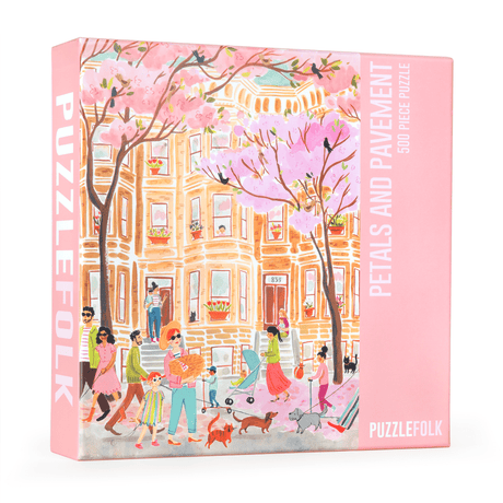 Petals and Pavement 500 Piece Jigsaw Puzzle | Puzzlefolk - Jigsaw Puzzles - The Puzzle Center