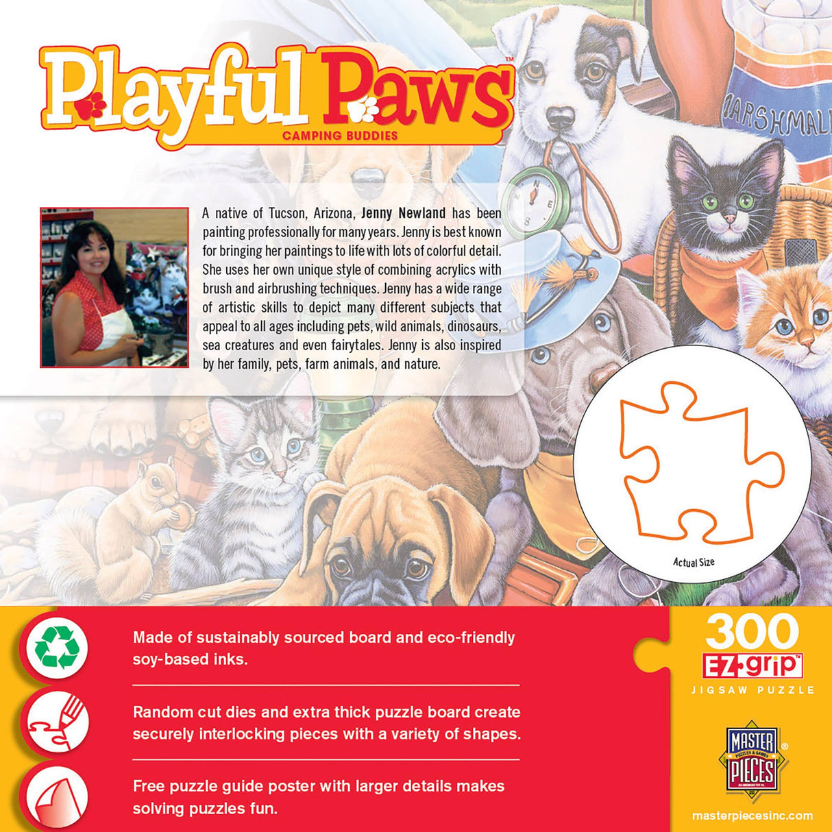 Playful Paws - Camping Buddies 300 Piece EZ Grip Jigsaw Puzzle | Masterpieces Puzzles - Jigsaw Puzzles - The Puzzle Center