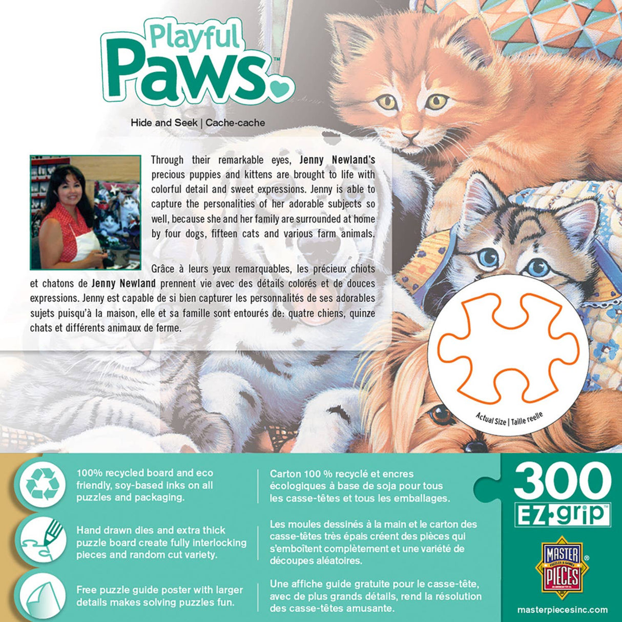 Playful Paws - Hide and Seek 300 Piece EZ Grip Puzzle by MasterPieces -Jigsaw Puzzles - The Puzzle Center -