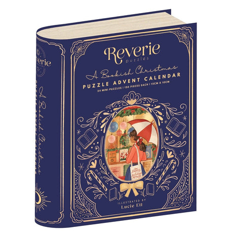 Pre-Order - A Bookish Christmas Puzzle Advent Calendar 24 x 99 Piece Jigsaw Puzzle | Reverie - Jigsaw Puzzles - The Puzzle Center