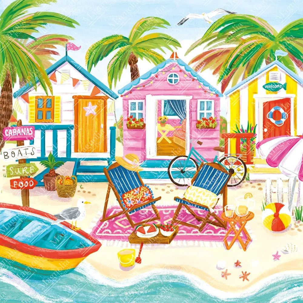 Pre-Order - Beach Huts 1023 Piece Jigsaw Puzzle | Magnolia - Jigsaw Puzzles - The Puzzle Center