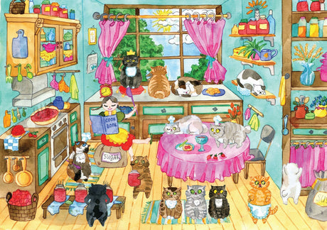 Pre-Order - Cats & Kitchen 1000 Piece Jigsaw Puzzle | Yazz - Jigsaw Puzzles - The Puzzle Center