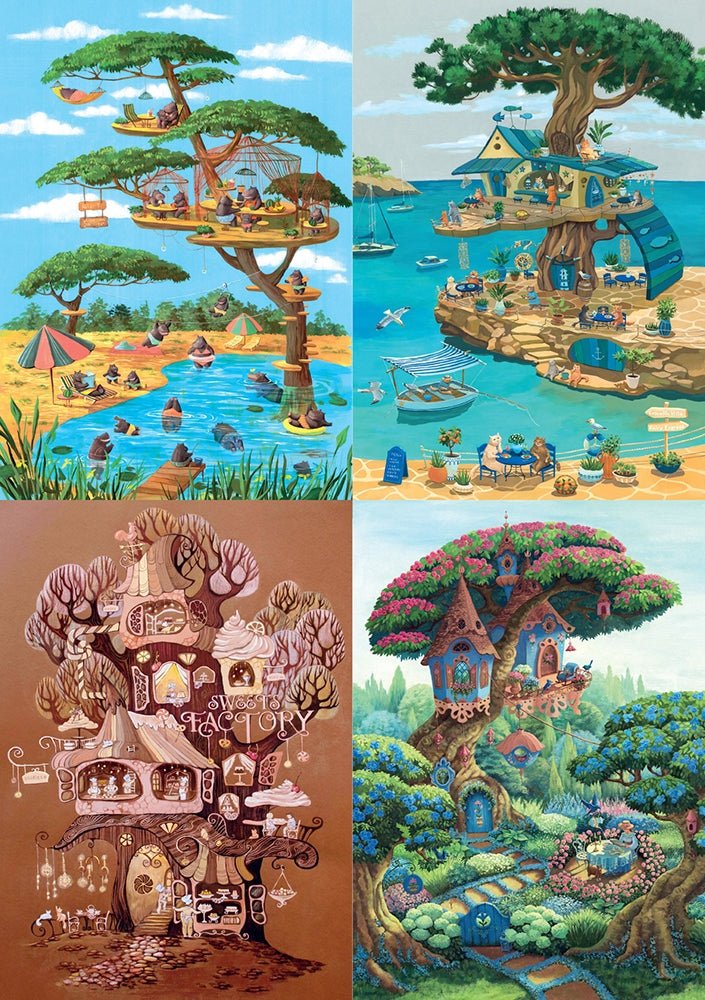 Pre-Order - Julia Vaihicheva 4 x 260 Pieces Jigsaw Puzzles | Magnolia - Jigsaw Puzzles - The Puzzle Center