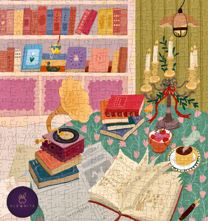 Pre-Order - Lamplight Reverie 500 Piece Jigsaw Puzzle| Elewhite - Jigsaw Puzzle - The Puzzle Center