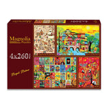 Pre-Order - Magali Modoux 4 x 260 Pieces Jigsaw Puzzles | Magnolia - Jigsaw Puzzles - The Puzzle Center