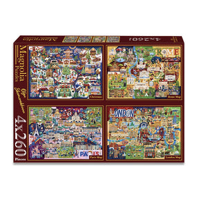 Pre-Order - Olga Skomorokhova 4 x 260 Pieces Jigsaw Puzzles | Magnolia - Jigsaw Puzzles - The Puzzle Center