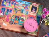 Pre - Order - Rickshaw Ride 500 Piece Jigsaw Puzzle | Laila Luxury Puzzles - Jigsaw Puzzles - The Puzzle Center
