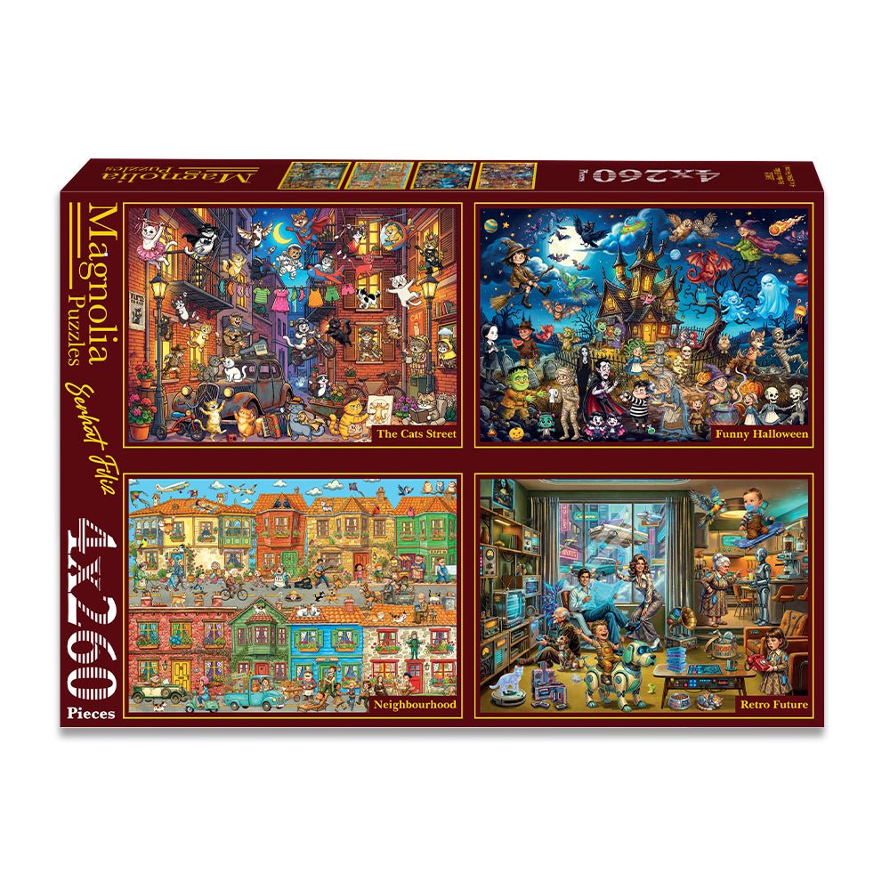 Pre-Order - Serhat Filiz (3) 4 x 260 Pieces Jigsaw Puzzles | Magnolia - Jigsaw Puzzles - The Puzzle Center
