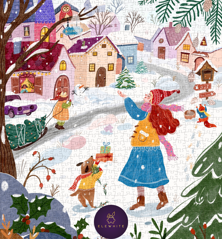 Pre-Order - Snowfall Symphony 1000 Piece Jigsaw Puzzle| Elewhite - Jigsaw Puzzle - The Puzzle Center