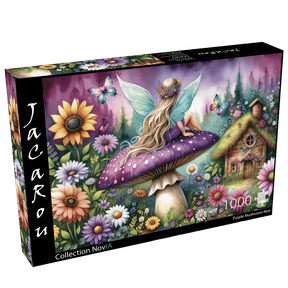 Purple Mushroom Rest 1000 Piece Jigsaw Puzzle by JaCaRou Puzzles - Jigsaw Puzzles - The Puzzle Center