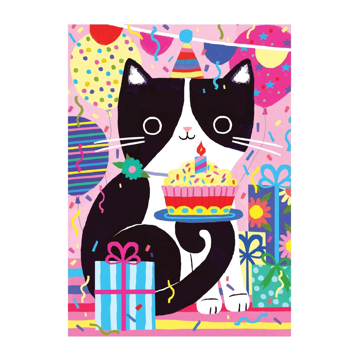 Purr - fect Cat Birthday 12 Piece Greeting Card Puzzle | Mudpuppy - Greeting Card Puzzle - The Puzzle Center
