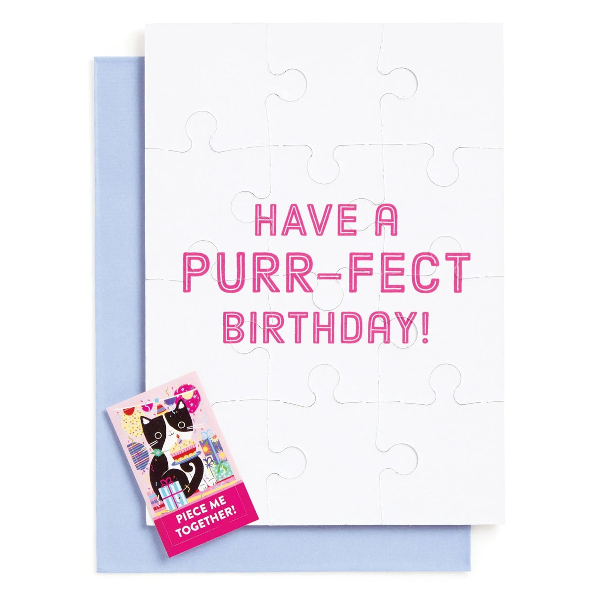 Purr - fect Cat Birthday 12 Piece Greeting Card Puzzle | Mudpuppy - Greeting Card Puzzle - The Puzzle Center