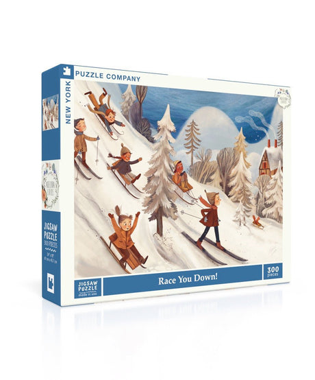 Race You Down! 300 Piece Jigsaw Puzzle | New York Puzzle Company - Jigsaw Puzzles - The Puzzle Center