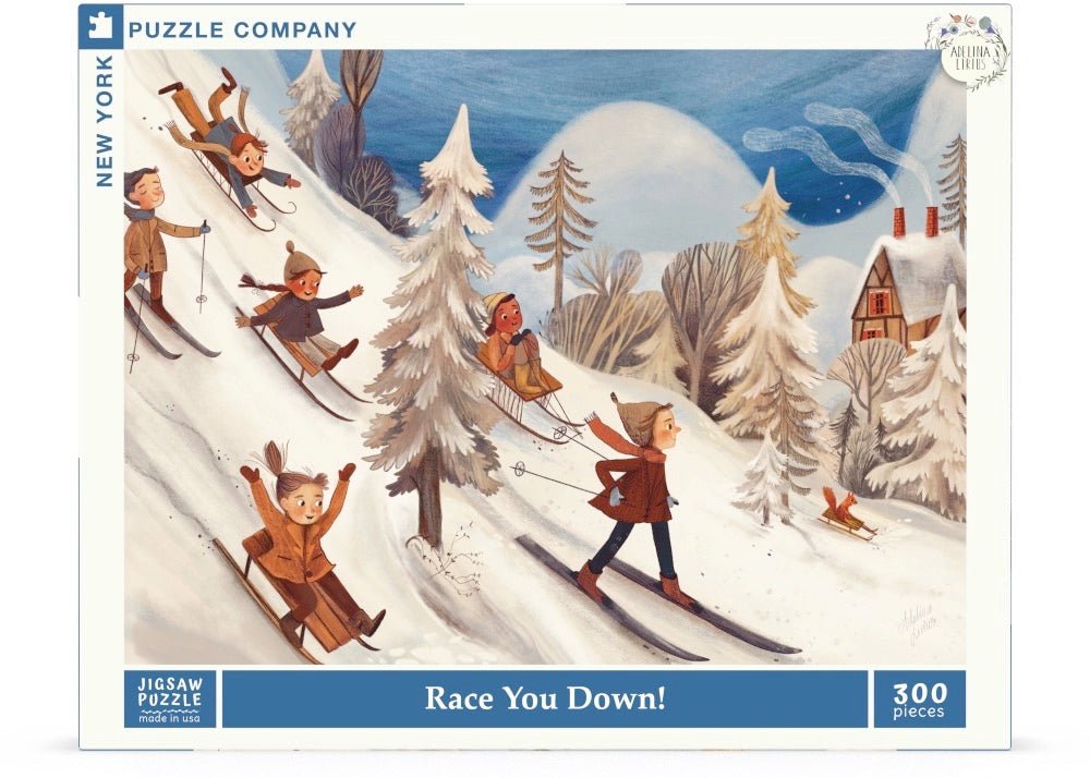 Race You Down! 300 Piece Jigsaw Puzzle | New York Puzzle Company - Jigsaw Puzzles - The Puzzle Center
