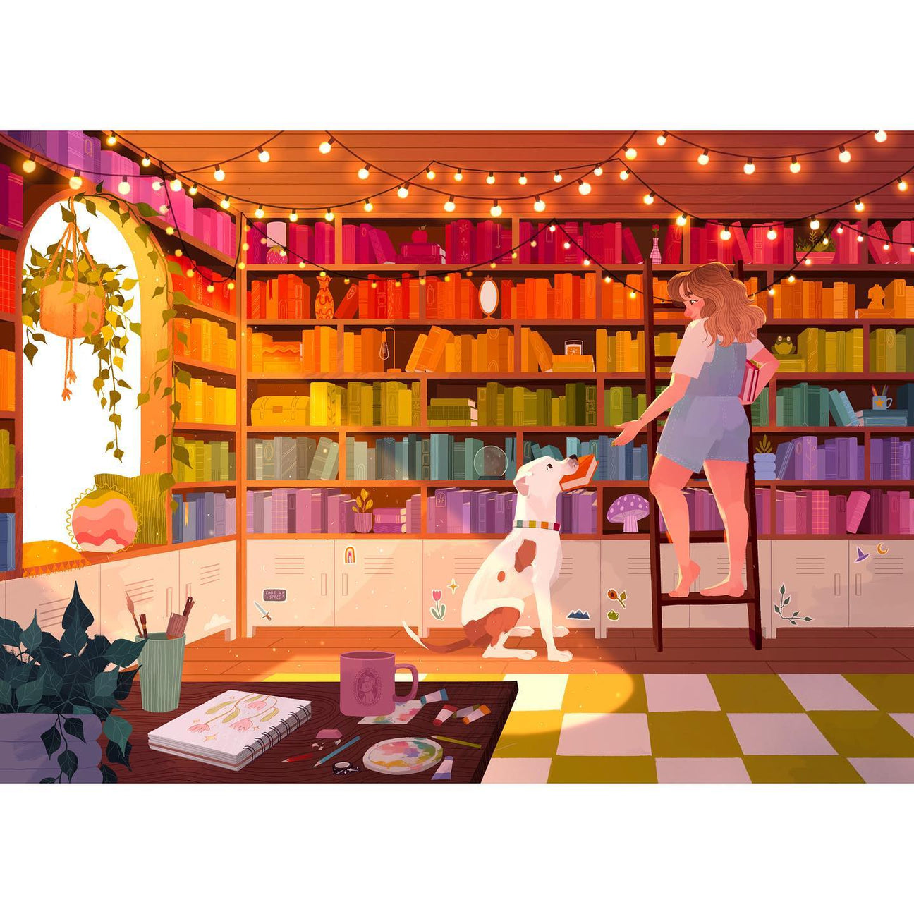 Rainbow Library 1000 Piece Jigsaw Puzzle | Reverie Puzzles - Jigsaw Puzzles - The Puzzle Center