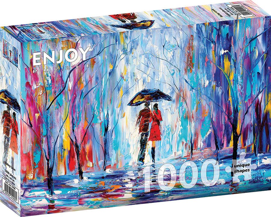 Rainy Love 1000 Piece Puzzle by Enjoy Puzzles - Enjoy Puzzles - Jigsaw Puzzles - The Puzzle Center
