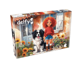 Red Curls And Paws 1000 Piece Jigsaw Puzzle | Delfy Puzzles - Jigsaw Puzzles - The Puzzle Center