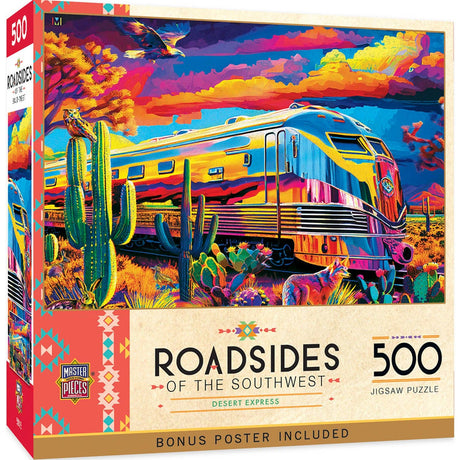 Roadsides of the Southwest - Desert Express 500 Piece Puzzle by Materpieces Puzzles - Masterpieces Puzzles - Jigsaw Puzzles - The Puzzle Center