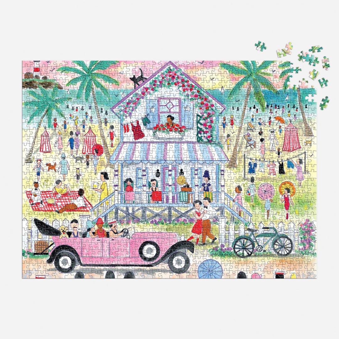 Roaring 20s Beach House 1000 Piece Jigsaw Puzzle | Galison - Jigsaw Puzzles - The Puzzle Center