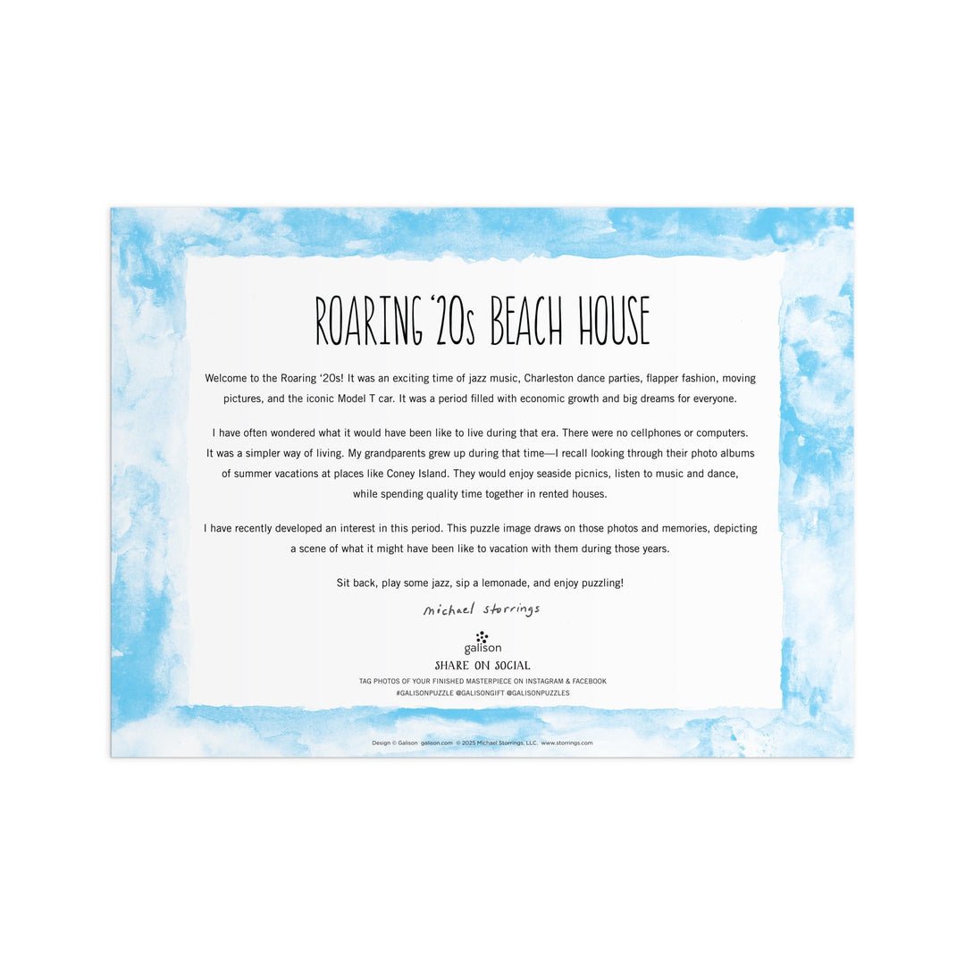 Roaring 20s Beach House 1000 Piece Jigsaw Puzzle | Galison - Jigsaw Puzzles - The Puzzle Center