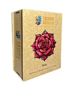 Rose Shaped 300 Piece Wooden Jigsaw Puzzle | Trippy Puzzle Co - Jigsaw Puzzles - The Puzzle Center