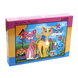 Rosy, Sunny & Sky 1000 Piece Jigsaw Puzzle by JaCaRou Puzzles - Colorful Cat Puzzle - JaCaRou Puzzles Inc. - Jigsaw Puzzles - The Puzzle Center - 
