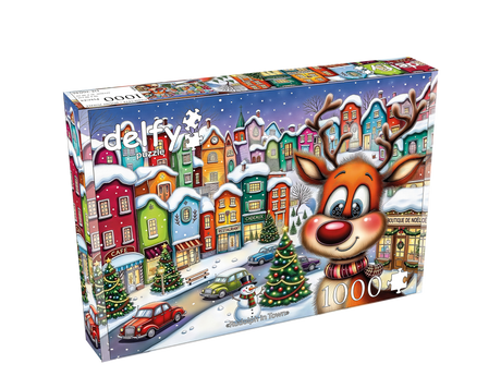 Rudolph In Town 1000 Piece Jigsaw Puzzle | Delfy - Jigsaw Puzzles - The Puzzle Center
