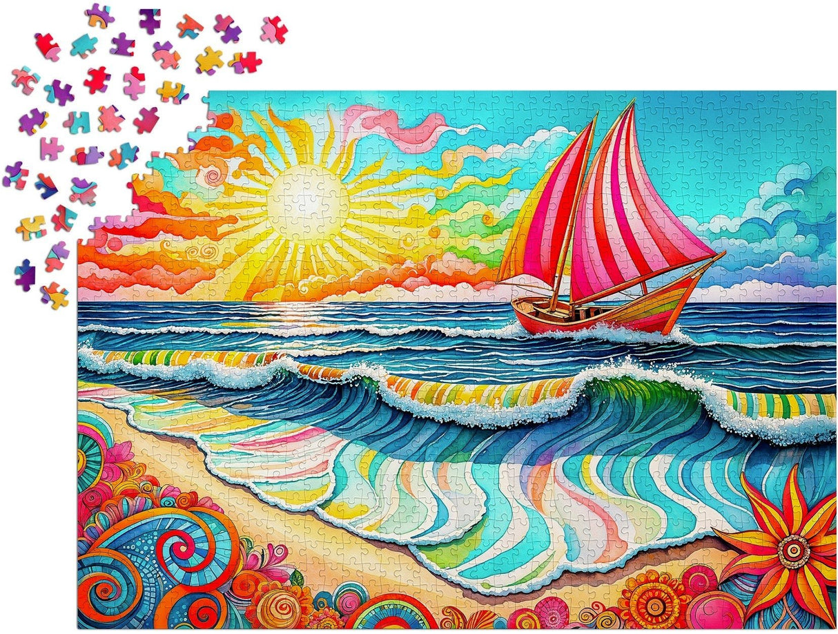 Sailing at Sunrise 1000 Piece Jigsaw Puzzle | Enjoy Puzzles - Jigsaw Puzzles - The Puzzle Center