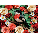 Scarlet Songbird 1000 Piece Jigsaw Puzzle | Final Piece Puzzles - Jigsaw Puzzles - The Puzzle Center