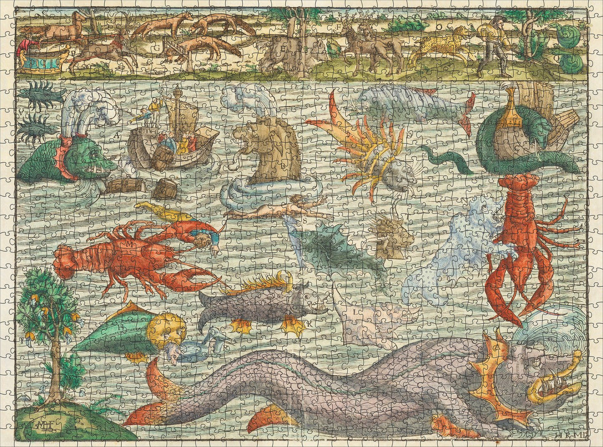 Sea Monsters 1000 Piece Jigsaw Puzzle | Pomegranate - Jigsaw Puzzles - The Puzzle Center