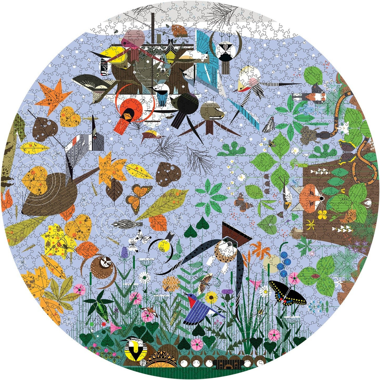 Seasons 1000 Piece Circular Jigsaw Puzzle | Pomegranate - Jigsaw Puzzles - The Puzzle Center