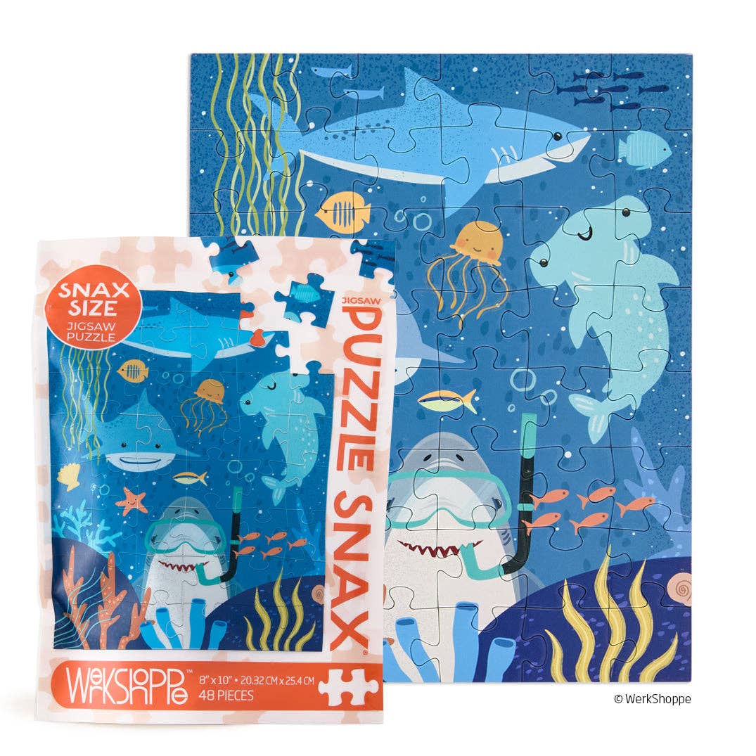 Shark Tank 48 Piece Puzzle Snax | WerkShoppe - Mini Jigsaw Puzzles - The Puzzle Center