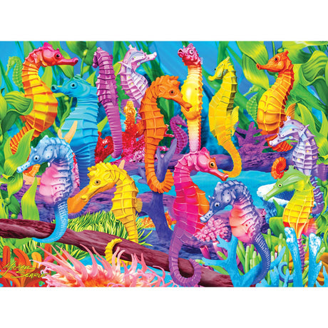 Singing Seahorses Glow in the Dark 300 Piece Puzzle by Masterpieces - Masterpieces Puzzles - Jigsaw Puzzles - The Puzzle Center