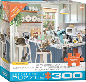 Sloppy Kitten Kitchen 300 Piece Jigsaw Puzzle | Eurographics - Jigsaw Puzzles - The Puzzle Center